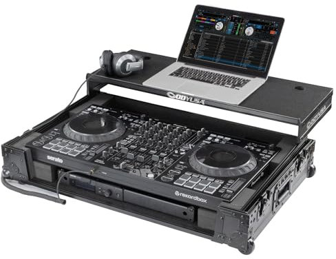 ODYSSEY 810GSFLX10M Hexagon Industrial Board Glidestyle Case für Pioneer DJ DDJ-FLX10 mit Rollen