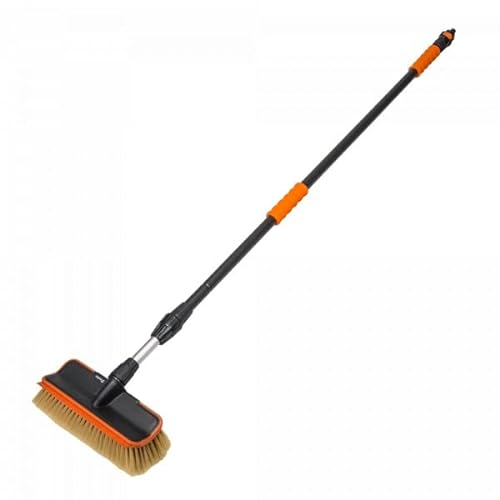 Cepillo de lavado de coche telescópico de aluminio, cepillo de limpieza para coches y camiones (150-250 cm, 2 superficies)