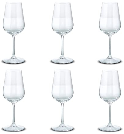 Peill+Putzler Germany 6er-Set Rotweinkelche, 480ml Volumen, Stabiler Fuß | Kristallgläser mit schlichten Design, Weingläser für Wasser, Saft & Cocktail, Trinkgläser, für Zuhause, für den Alltag