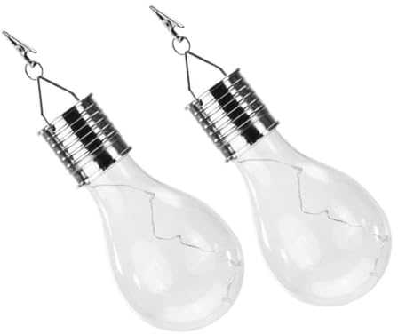 Housoutil 2stücke Solar-glasbirnen Led-hängelampenlampe Für Außenbereich Garten Terrasse Warmweiß Transparent