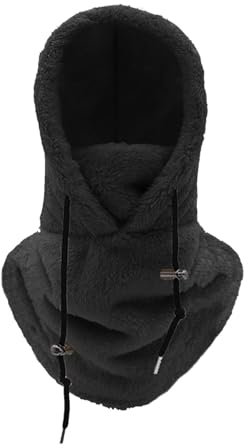 Warme Plüsch-Fahrradhaube Fleece Winddichte Skimaske Zum Balaclava Radfahren Kapuzenschal Damen Skikleidung Damen Schal Sturmhaube Damen Unter Helm