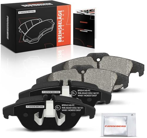 Frankberg Brake Pad Set incl. 4x Pads Rear Replace# 0054200720,0054204320 | Compatible with C-Class T-Model S204 E-Class Cabriolet A207 C-Class Coupe C204