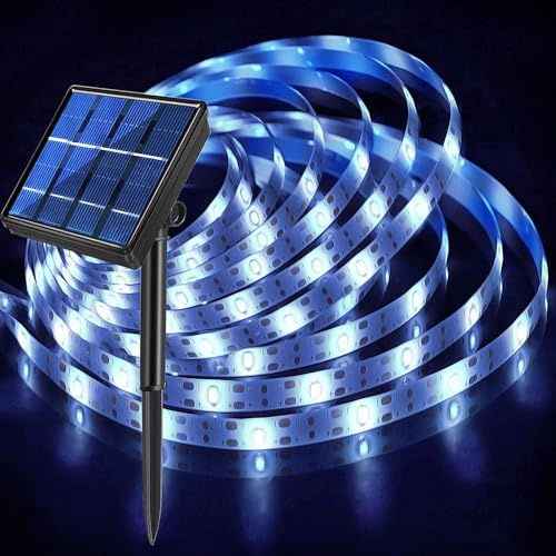 cuzile Solar-Lichterkette mit 30 LEDs, 1 m, 8 Modi, wasserdicht, für den Außenbereich, Weihnachten, Hochzeit, Garten, Haus