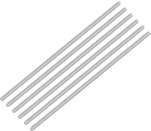 QUARKZMAN 6Pcs Tiges Filetées Entièrement M4 x 160mm Acier Inoxydable 304 | Goujons de Barre Filetée à Droite Pas de Filetage M4-0.7 pour l'Assemblage de Machines de Meubles