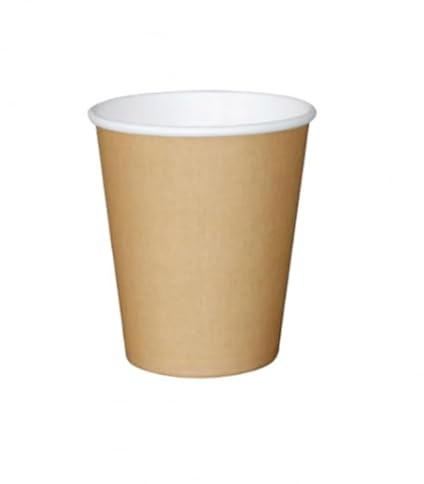 Générique 1000 Gobelets en Carton Kraft Brun 24 cl - 8 Oz - Utilisation Chaude et Froide