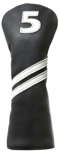 5 Holzkopfhauben aus PU-Leder, Fairway-Holz, Schlägerhauben für Golfschläger Damen Herren