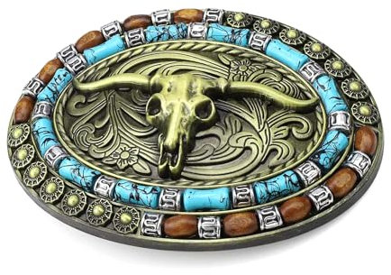 HJIAMA Gürtelschnalle Herren, Gürtelschnallen-Legierung, Einzigartiger Stammesstil, Galvanikverfahren, Western Gürtelschnalle, Geeignet für Ersatz, Dekorative Gürtelschnallen