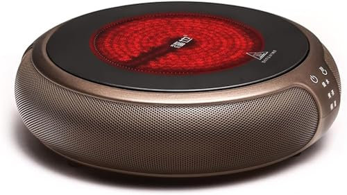 XINGLUOY Estufa eléctrica de 1200W, Estufa de té Inteligente, Placa Caliente eléctrica, Horno de calefacción Multifuncional, Mini Calentador de inducción, máquina de té de 220V(Coffee Purple Silver)