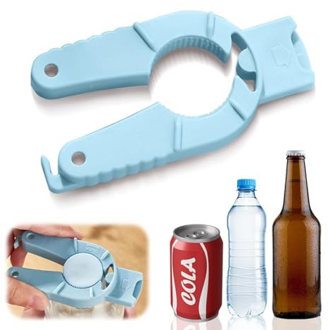 Easigrip Multi-Purpose Bottle & Jar Opener for Weak Hands – 2024 Upgraded Arthritis Aid Tool, Ergonomic Easy Ring Pull Can Opener for Seniors, Rheumatoid Arthritis Sufferers (Blue, 1 Pack)