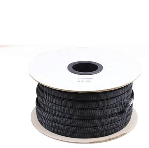 CHOUXUANGA Guaina per Cavi Guaina Intrecciata Manicotti for avvolgimento da 10 m, Manicotti di Protezione for Cavi Neri da 2-100 mm, for la Protezione dei Cavi Dati Tubi in Nylon ignifugo(20 mm)