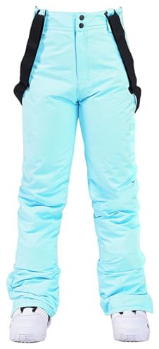Hosenträger Skihose Herren Schneehose Unisex Snow Hose Mit Verstellbarer Schulterriemen Warm Skihose Für Damen Und Herren Winter Blau XL