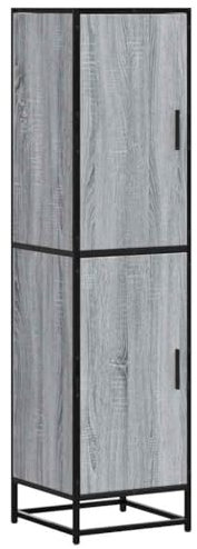 HETFTJN Mobiletti Cucina Madia Moderna Armadietto da Esterno Mobile Tv Soggiorno - Credenza Grigio Sonoma 35,5x35x139 cm Legno Multistrato Metallo per Casa Salotto Cucina Interno Soggiorno
