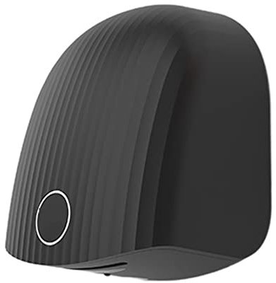 Asciugamani elettrico, Asciugamani automatico Asciugamani a induzione a parete a vento caldo freddo ad alta velocità 1200W for servizi igienici da bagno commerciali,Forte flusso d'aria(Noir)