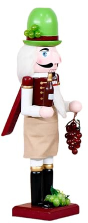 Lerpwige Schiaccianoci in legno massiccio 36 cm grande decorazione per vino vacanze display tavolette di Natale e collezionisti di arte da collezione decorazione per feste