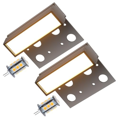 Cheopha 4 Inch LED Hardscape Lighting, GU4 Base 3W Low Voltage Step Lights, 12V-24V Outdoor IP65 Waterproof, Wall Lights for Retaining Walls, Paths and Stairs, Warm White 2700K, 2-Pack