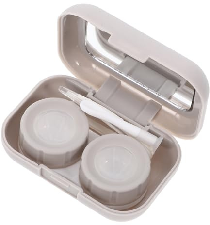 Anneome Estuche para Lentes de Contacto Herramienta Extraer Lentes Caja Portátil Viaje con Espejo Soporte Bolsillo Cuidado
