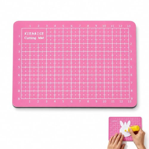 Livawnd A6 Mini Cutting Mat Pink – Self Healing Cutting Mat for Sewing, Craft Mat with Accurate Grid Lines and Measurement, Rotary Cutting Mats for Quilting, Crafting, DIY Projects and Sewing Needs