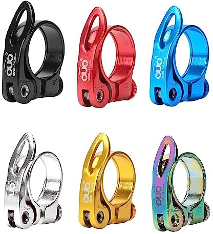Sattelklemme 1 Pcs Quick Release Sattelstütze Klemme Aluminium Fahrrad Sattel 31 8 MTB 27,2 Verschluss Ersatzteile for(28.6mm gold clamp)