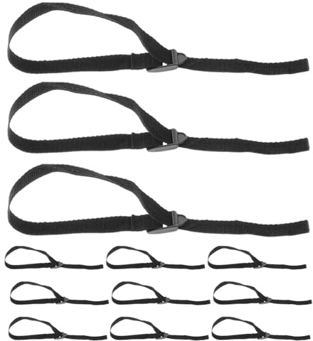 HAPINARY Lot de 12 Dragonnes Élastiques pour Bâtons de Randonnée et Cannes de Marche, Sangles Réglables, Compatibles Trekking, Ski et Activités Plein Air, Noir, Accessoire de Maintien