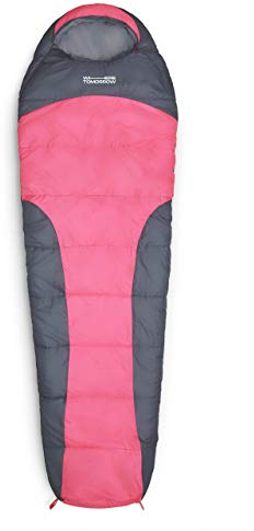 Lumaland Outdoor Schlafsack Mumienschlafsack, 230 x 80 cm, inklusive Packsack, 50 x 25 cm gepackt pink