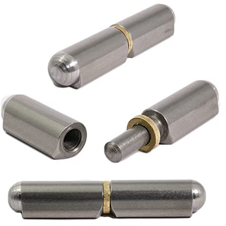 2X 80mm Weld On Bullet Hinge - Lift Off Carbon Steel Hinges -Truck Vehicle Trailers Toolbox BBQ