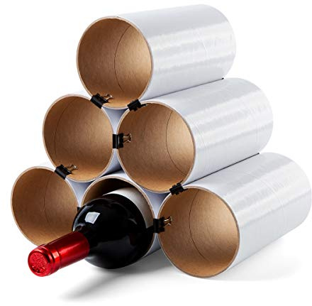 corpus delicti :: Weinheim - Flaschenregal - Weinregal aus Hartpapier - Basisversion für bis zu 11 Flaschen - erweiterbar (6 Hülsen weiß) (76.1-6er)
