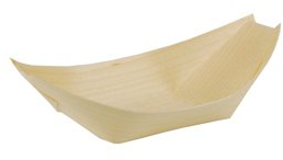 Papstar Lot de 50 coupelles en bois pur 14 cm x 8,2 cm