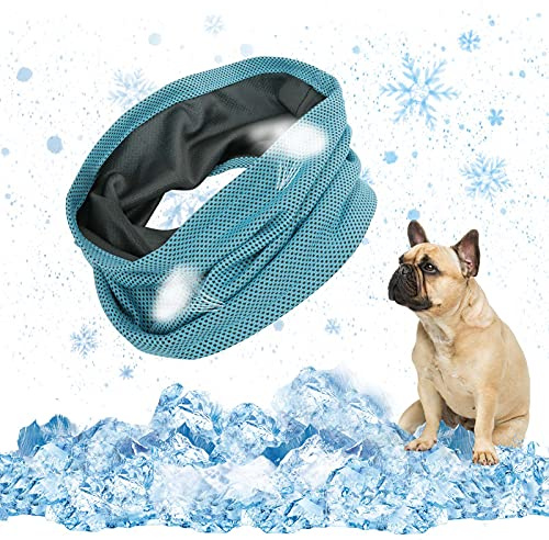 EKKONG collari per cani di Raffreddamento,di Raffreddamento bandana cane,Pet Cooling Bandana Dog ，Cooling foulard per cani,Adatto per l'estate Raffreddamento collare per cani 35 X 11cm (L)