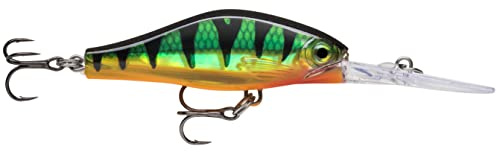 Rapala - Angelköder Shadow Rap Jack Deep - Angelzubehör Kunststoffkörper - Süßwasser-Spinnköder - Schwimmend - Lauftiefe: 4m - Größe: 7cm / 10g - Hergestellt in Estland - Perch