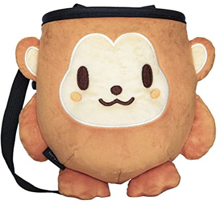 Rockbuddy Kreidebeutel zum Klettern – Boulder-Kreideeimer mit Quick-Clip-Gürtel, Reißverschlusstasche und Bürstenhalter (AFFE)