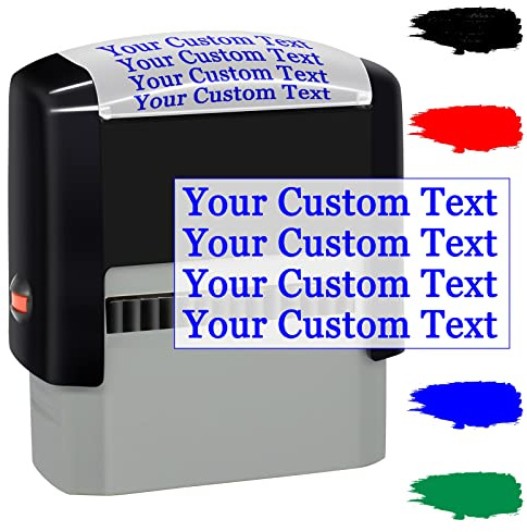 Benutzerdefinierte Briefmarken Personalisierte Selbstfärbende Adressstempel Kundenspezifische Tinte Stempel für Unternehmen mit Name Datum Unterschrift Rückkehr Adresse Label Stamper