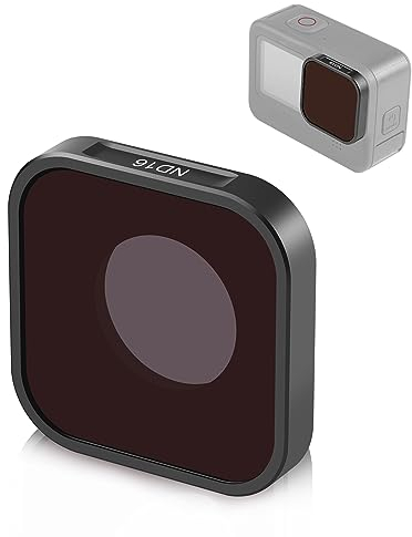 PULUZ ND16 Lens Filter Kit for GoPro Hero13 /Hero12 /Hero11 / Hero11 Mini / HERO10 / HERO9 Black Neutral Density Lens Protector Standard Protective Lens for GoPro Accessory