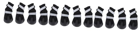 Angoily 12 STK Hundeschuhe Für Hartholzböden Welpenstiefel Für Kleine Hunde Stiefel Für Mittelgroße Haustierschuhe Chihuahua-Schuhe Stiefel Für Wanderschuhe Klassisch