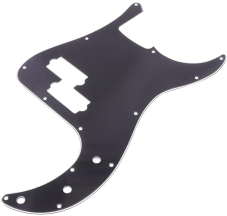 BESTonZON 13löcher Standard Pb Bass Pickguard Schutzplatte Mit Schraubenlöchern Kratzfestes Basszubehör Passend Für P-bass Gitarren Schwarzes Scratch Plate Für Bassgitarre