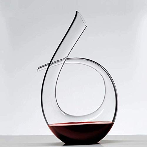 LeGDOr Flaschenregal Weinregal Weinglashalter Rotwein Schneller Dekanter 100% bleifreies Kristallglas Weindekanter Ausgießen Wein Kreativer Wein Transparent 1,5 l (Farbe: Schwarzer Rand)