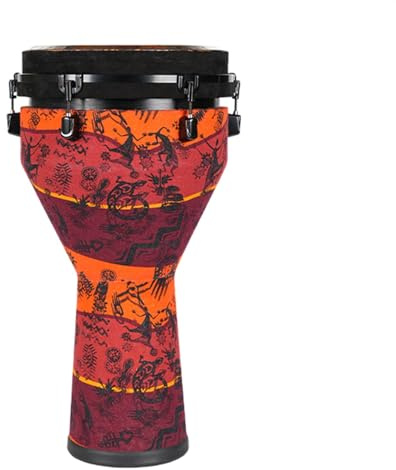 Djembe Trommel 10/12 Zoll Afrikanische Trommel Aus Massivem Holz, Laminiert, Professionelles Tamburin Für Erwachsene (Color : 12 inches)