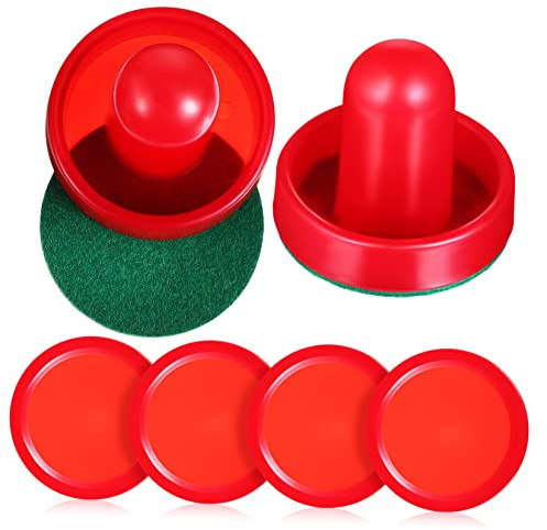 CORHAD Airhockey-Pucks Und Schieber Aus Kunststoff Für Tischspiele Mit Pads Zur Oberflächenbeschichtung Und Ersatz Für Eishockey-ausrüstung