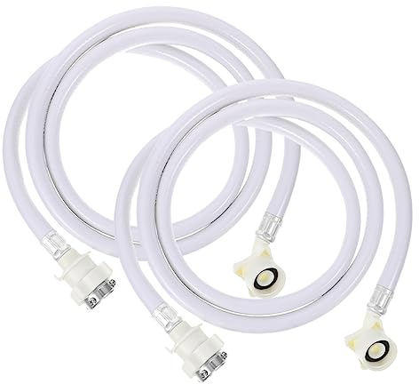 Angoily 2pcs Stainless Steel PVC Washing Machine Water Inlet Pipe High Pressure Tension Resistant