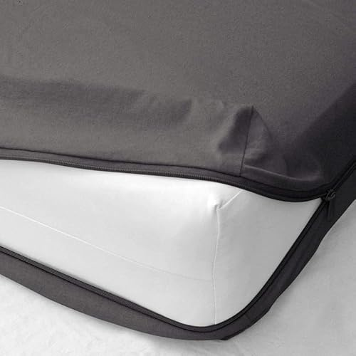 Zipper Fitted Sheet - Brushed Hotel Quality Bottom Sheet 8 inch Extra Deep Pocket Soft Microfiber -Shrinkage and Fade Resistant-Easy Care -1 Fitted Sheet Only (Dark Grey, King)