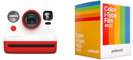 Polaroid Now Gen 2 Fotocamera Istantanea - Rosso & Pellicola Istantanea Colore per i-Type - Confezione 40 Pellicole - 6010