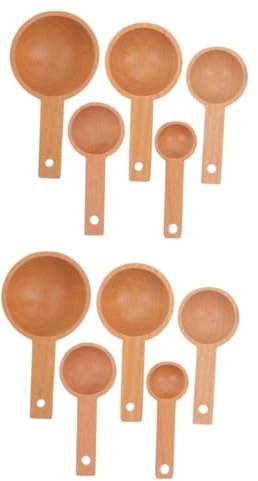 Alipis 10 Pezzi Set Di Cucchiai Dosatori In Faggio Cucchiaio Per Bucato Cucchiaio Di Legno Cucchiaini Da Palette Per Contenitori Cucchiaio Dosatore Cucchiaino Da Tè Misurino Per
