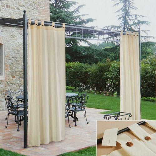 Morbidissimi – Tenda Gazebo Idrorepellente e Resistente, Tenda da Esterno 140x240 cm Per Gazebo, Dotata di Passanti Con Chiusura A Bottone, 100% Made in Italy - Panna
