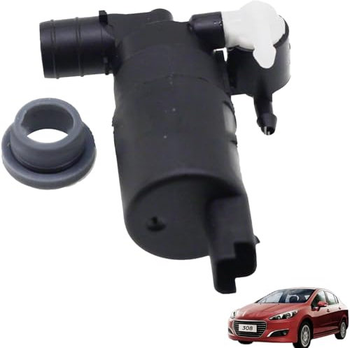 GVSS Windscreen Pump for Citroen C4 C5, Car Washer Pump Compatible with Peugeot, for Renault, for Dacia, for Opel, for Washer Water Pump, Black, 643470, 643492, 91160063, 93160293