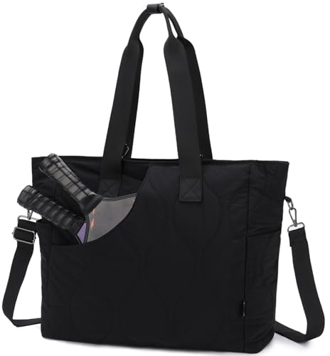 VASCHY Bolso Mujer, Bolso Acolchado Mujer Bolso Tote Bandolera Con Asa de Hombro Y Mano Bolso Universidad Shopper Ordenador Portátil para Trabajo Compras Viajes Escuela