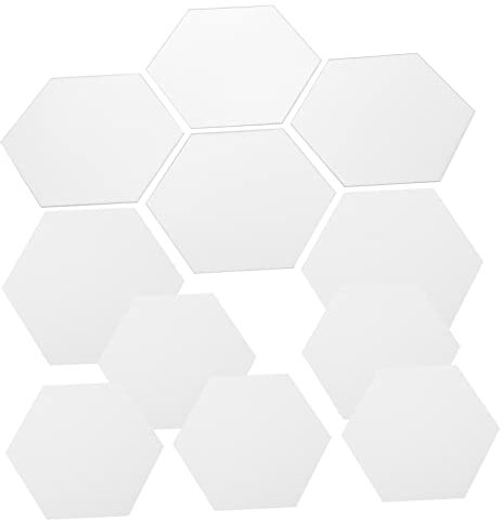 PRETYZOOM 12stücke Sechseck-acrylspiegel Für Wanddekor Schlafzimmer Acryl-wandaufkleber Für Wohnzimmer Badezimmer Raumdekor Diy Sechseck-spiegel Wanddekoration