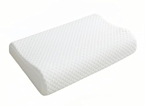 Nackenstützkissen aus Naturlatex, 50 cm x 30 cm x 8 cm, 93 % Latex, atmungsaktiver Stoff, Trompete, Halswirbelmassagekissen, Schlaf