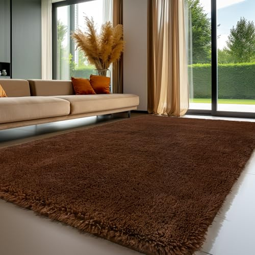 Sour Lemon Tapis à poils longs doux et moelleux, lavable, antidérapant, pour salon, chambre à coucher, salon, chambre d'enfant