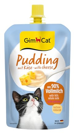 GimCat Pudding mit Käse - Cremiger Snack für zwischendurch mit Kalzium - Made in Germany (1 x 100 g)