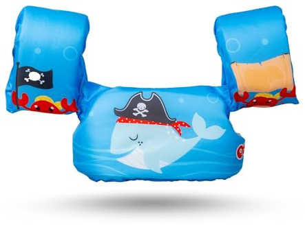 OSHYLE Gilet de Bain Flottant, Enfants Gilet de Flottement de Natation, Gilet Brassard Piscine, Brassards de Natation Gilet Piscine Enfant, Aide à la Natation pour Garçons/Filles (WH)
