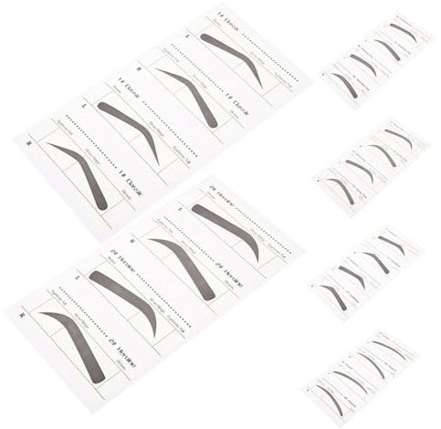 HONITANO Lot de 6 Gabarits de Sourcils Jetables en Papier pour Maquillage, Autocollants Pratiques et Délicats pour Sourcils, pour Débutantes et Maquillage des Yeux